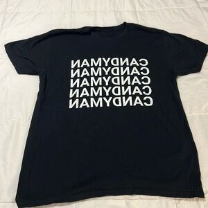 Black short sleeve Candyman t shirt